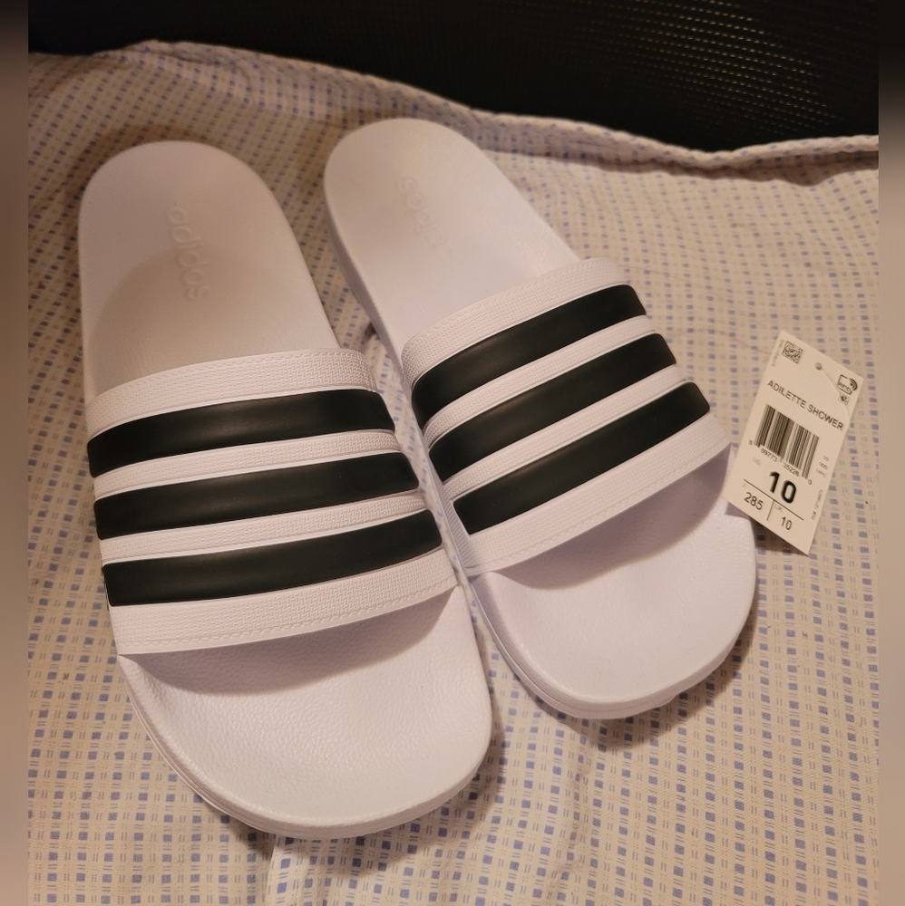 Adidas Men's Adilette Shower Slide Size 10 - Picture 1 of 6